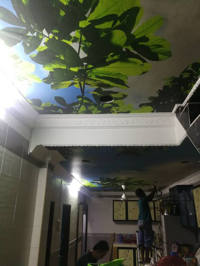 ceiling 3D wallpaper printing