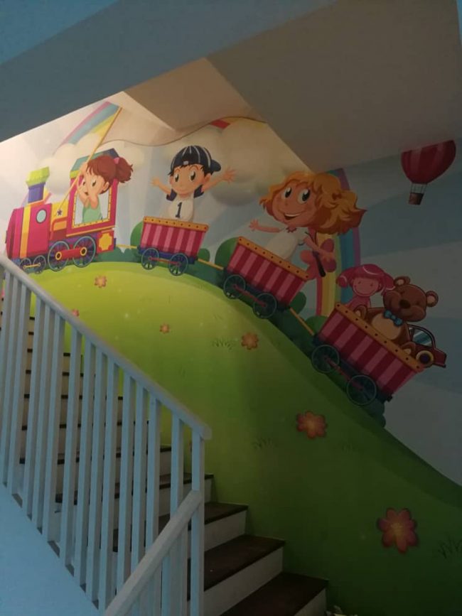 Children 3D wallpaper printing