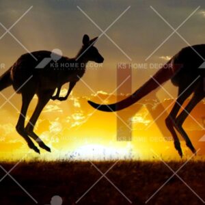 Sunset Kangaroo Trees Animal & Wildlifes Mural 11413335_xl