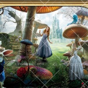 Virtual Alice in The Wonderland Character Mural B12479813