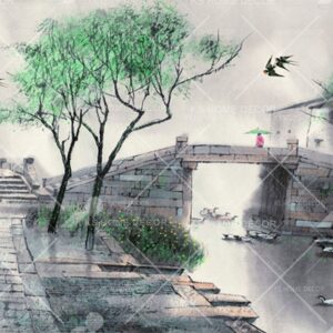 Chinese Water Painting Art Oriental Mural 12899217