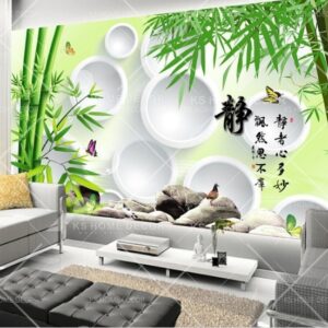 3D Chinese Bamboo Art Oriental Mural 13026942