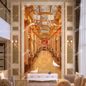 Interior Pipe Organ View Architectural Mural B13051035