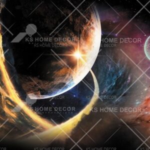 Night View Planet Space Galaxy Universe Mural 13232993