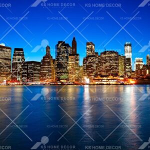 Night View New York City Skyline Mural B13312442
