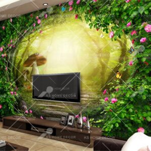 Forest Floral Scene Nature Mural 13645834