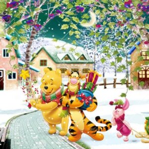 Winnie The Pooh and Friends Christmas Character Mural B13671474