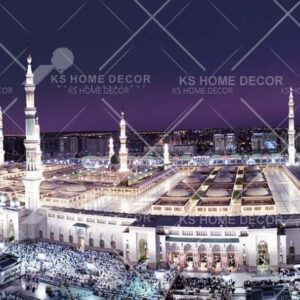 Night View Holy Mecca Madina Islamic Mural 13851591