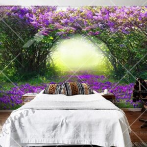 Forest Entrance Floral Scene Nature Mural 13874914