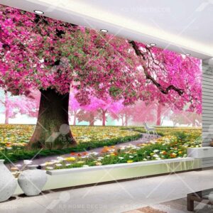 Spring Love Colourful Floral Garden Scene Nature Mural 13929652