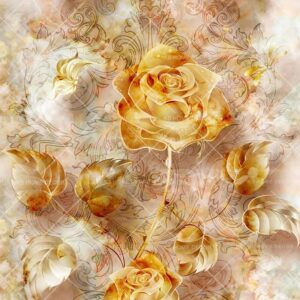 Gold Flower Luxury Mural B13982360