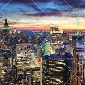 Sunset New York City Skyline Mural B14116483