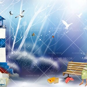 Night Scene Oil Painting Character Mural B14240292