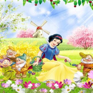 Snow White in Garden Character Mural B14262096
