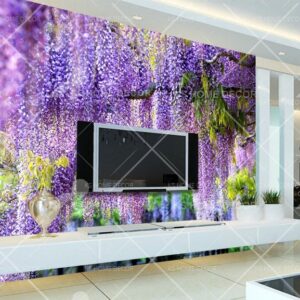 Purple Floral Scene Nature Mural 14522700