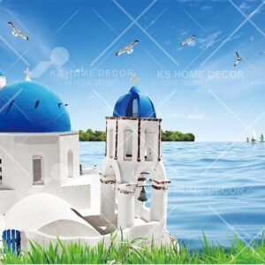 Santorini Sea View Nature Architectural Mural B14723255