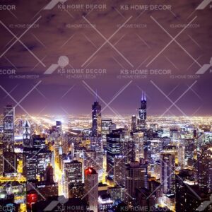 Night View City Skyline Mural B14723947