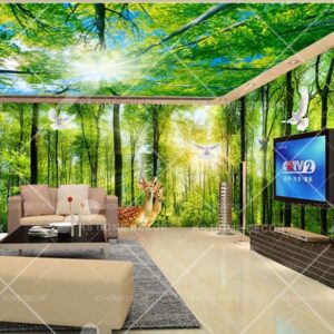 3D Theme Woodland Scene Nature Mural 14870921