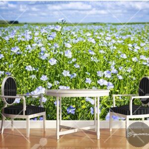 Blue Floral Field Nature Mural 14878289