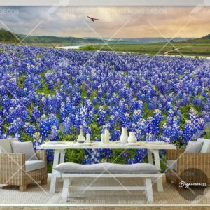 Bluebonnet Field Scene Nature Mural 14882555