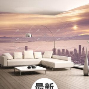 3D Theme Sunset Snow Field Scene Nature Mural 15028907