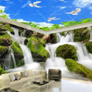 3D Theme Amazing Waterfall Scene Nature Mural 15107710