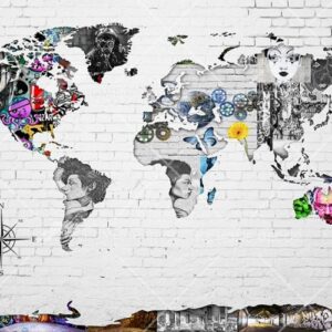 Street Art World Map Mural B15289548