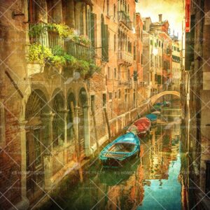 Venice Paint Art Scene Nature Architectural Mural B15375025
