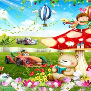 The Cars Cartoon Character Mural B15584092