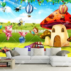Cartoon Character Mural B15587197