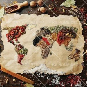 Map Food World Map Mural B15623071