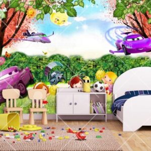 The Car Cartoon Character Mural B15672797