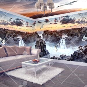 3D Theme Amazing Waterfall Scene Nature Mural 15749543
