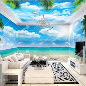 3D Theme Beach Seaside Nature Mural 15812179
