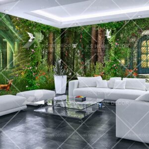 3D Forest House Theme Mural 15876900