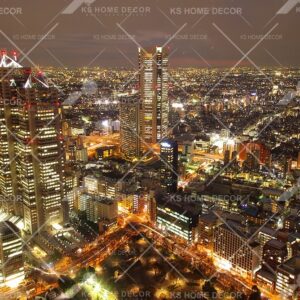 Night View City Skyline Mural B20875701