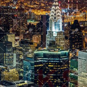 Night View Chrysler Building & Landmarks Mural 27989279