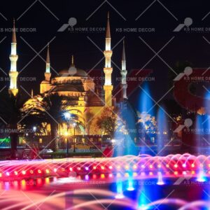 Night View Sultan Ahmed Mosque Islamic Mural 28509339