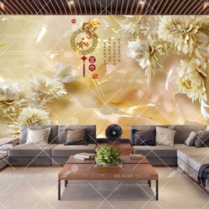 3D Gold Chinese Art Mural 562070c2e3857_1024