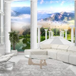 3D Pillars View Mountain Lake Nature Mural 56698ca5186b1_1024