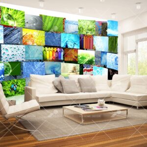 3D Multiple Droplets Wallpaper Mural 5677e2a317c45