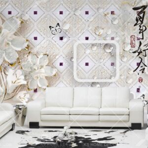 3D Elegant White Floral Mural 570b4cf8a0c26_1024