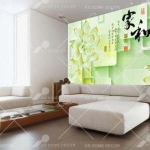 3D Green Floral Mural 5724d9c5c5ce4_1024