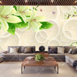 3D Green Floral Mural 57312603be777_1024