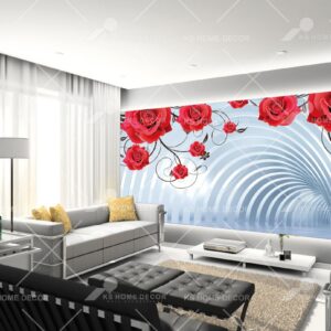 3D Red Floral Mural 57707ebf8214a_1024