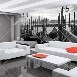 Black & White Church of San Giorgio Maggiore Mural 8892389