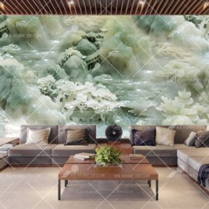 3D Chinese Jade Art Oriental Mural OR30001
