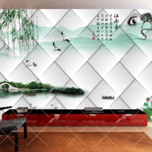 Water Painting Art Oriental Mural g009