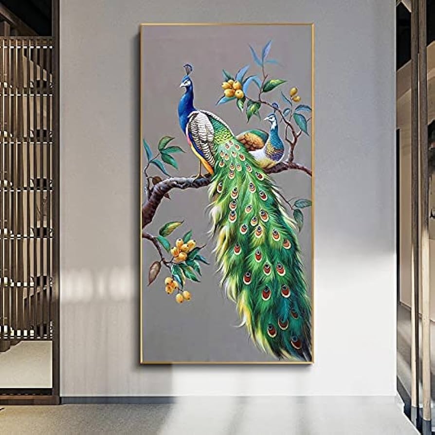 Peacock Canvas Painting Peacock Canvas Painting