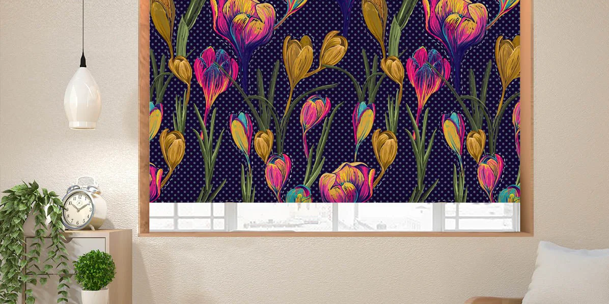 Floral Design Roller Blind